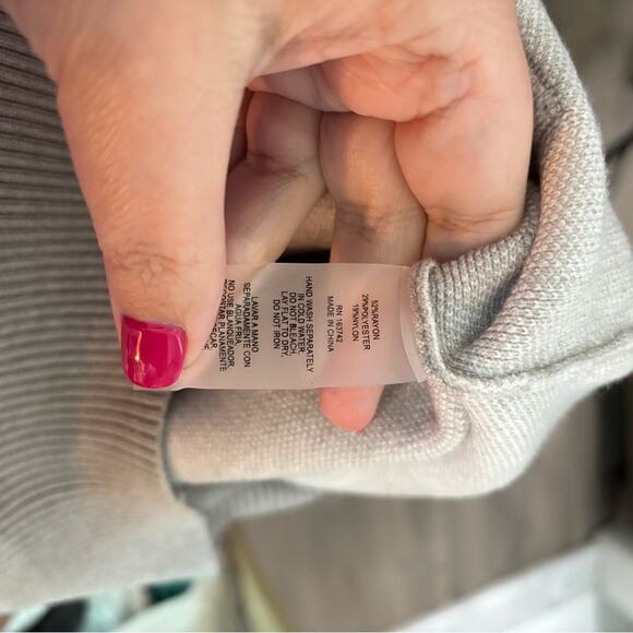 Sioni Gray and White Checkered Button Front Long Sleeve Cardigan Sweater Sz XS - Picture 7 of 7